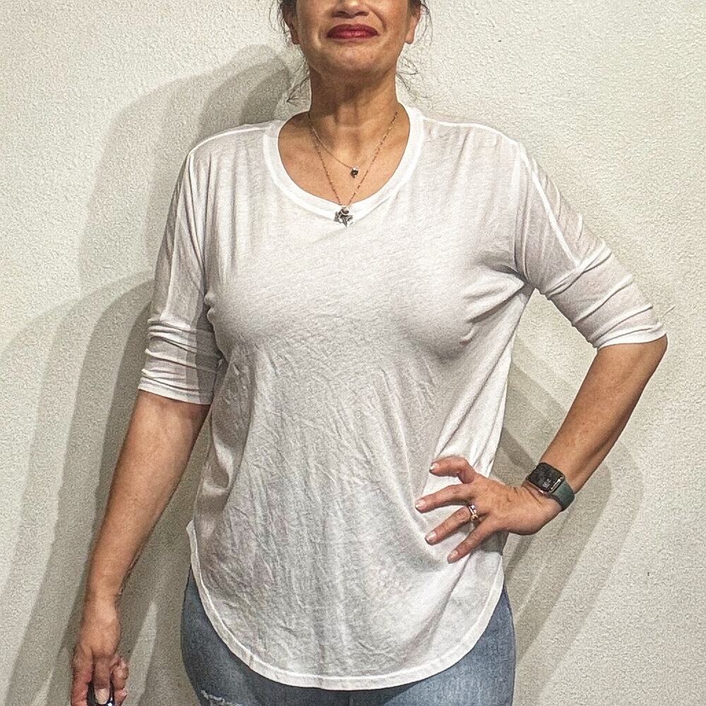 Bobi White Short Sleeve Shirt Sz S NWT